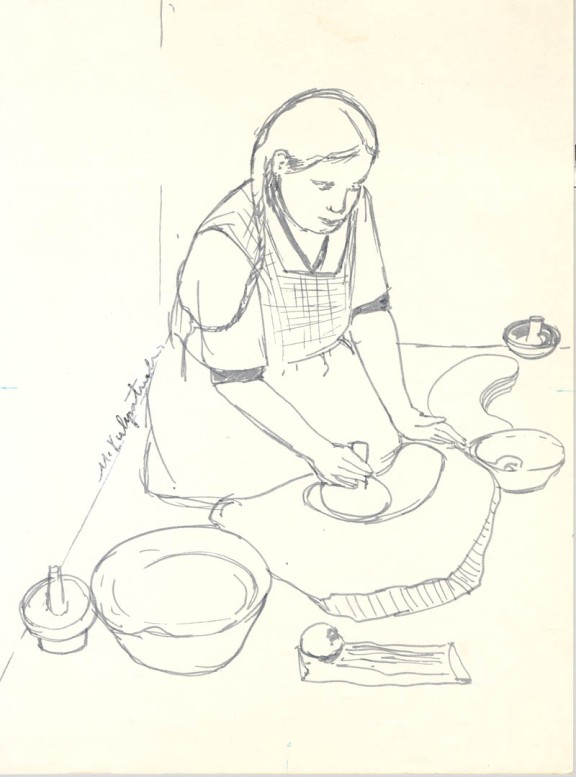 female potter